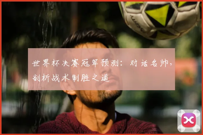 世界杯决赛冠军预测：对话名帅，剖析战术制胜之道